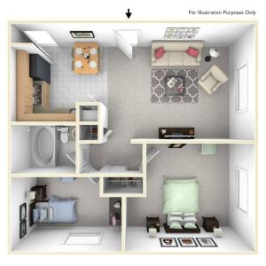 Two Bedroom Standard | 810 sqft