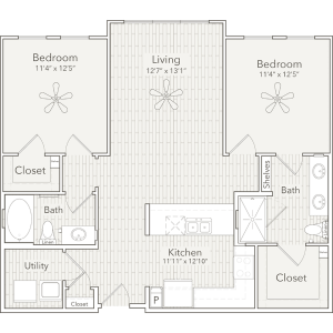 Two bedroom two bathroom