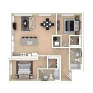 2 Bedroom | Apartments in Kent WA | Midtown 64 Apartments