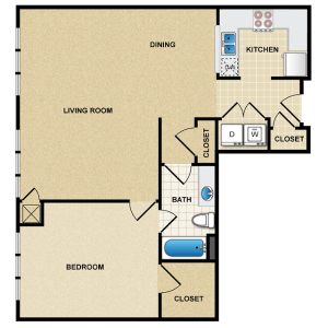 Ansley one bedroom with one bathroom