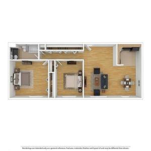 RollingHill 2BD 1Bath 950sqft
