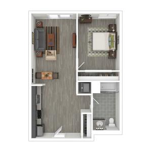 One Bedroom / One Bath 604 square feet