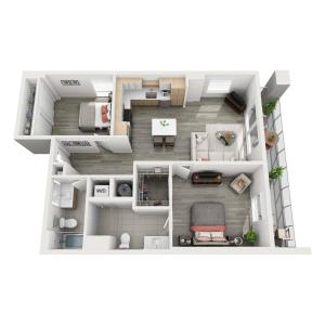 Motion at Dadeland B2 Floor Plan