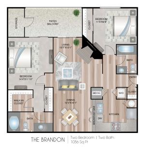 1056 Square Feet