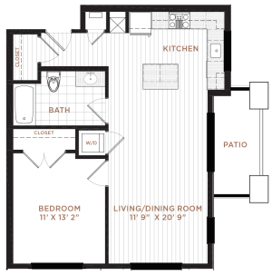 Floor Plan 3 | Nashua NH Apartments | Corsa