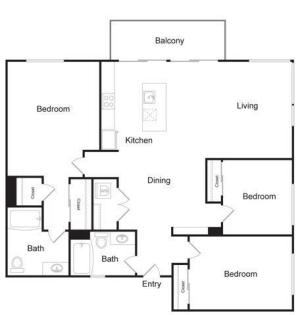 C2A | 3 bed 2 bath | 1,476 sq. ft.