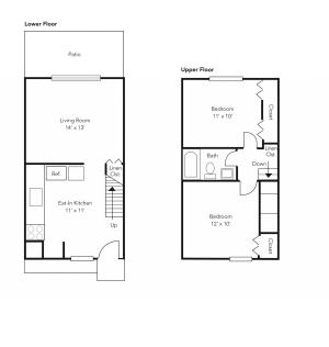 2BR/1BA