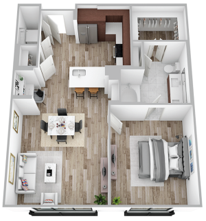 F 1 Bed / 1 Bath