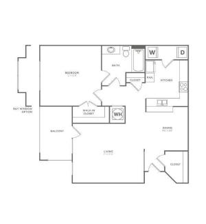 Ascot | 1 bed 1 bath | 759-773 sq ft