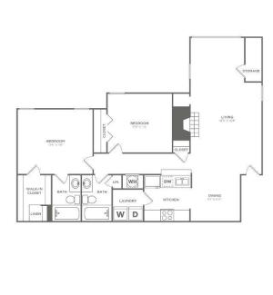 The Chipper Premium | 2 bed 2 bath | 1151 sq ft