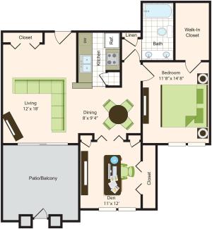 B2 | 1x1 | 996 sq ft