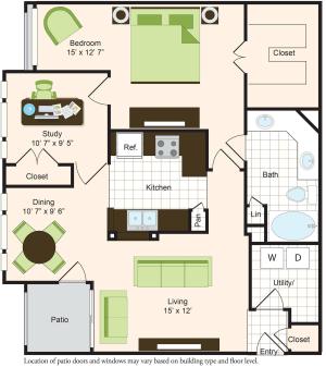 C | 1x1 | 1032 sq ft