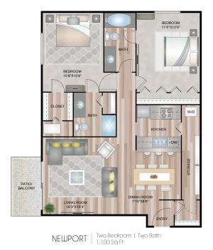 1100 Square Feet