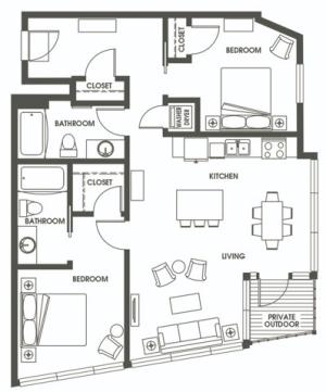 Two Bedroom B7 | Apartments in Seattle Washington