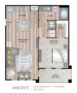 864 Square Feet
