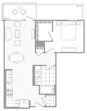 G - 1 Bedroom / 1 Bath
