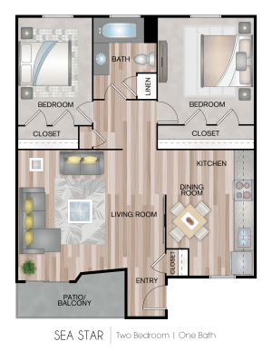 Sea Star - 2 Bed 1 Bath