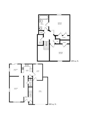2 Bedroom Floor Plan | Camp Lejeune Rentals | Atlantic Marine Corps Communities at Camp Lejeune