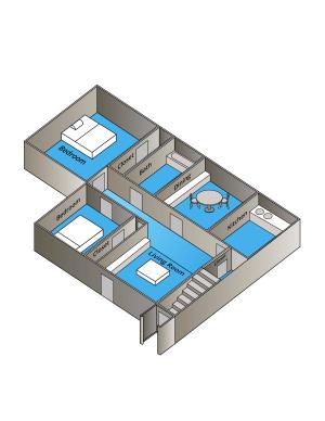 858 square feet