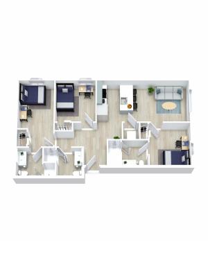 All units are fully furnished and include a full-size washer & dryer. Rental rate includes: High Speed Internet, Water, Sewer & Trash