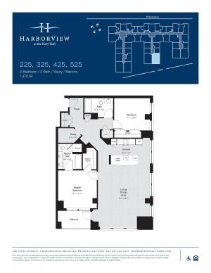 2 Bed/ 2 Bath/ Study/ Balcony