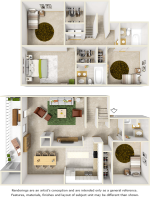 Hyacinth floor plan with 4 bedrooms and 3 bathrooms