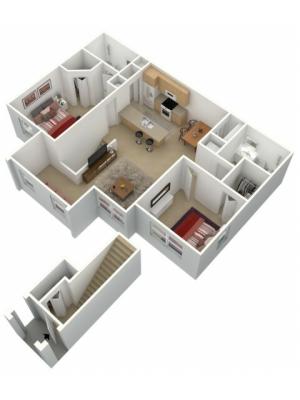 Oleander with Sunroom - Two Bedroom, Two Bath, 2nd Floor