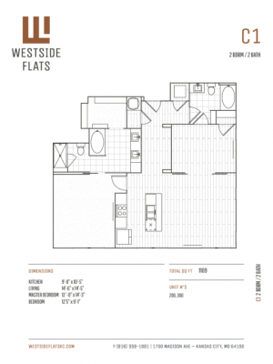C1 - 2 Bed 2 Bath