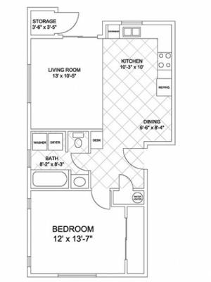 Open 1 Bedroom