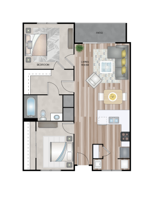 2x1 | Apartments in Bryan, TX | Regency Gardens