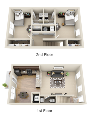 2 bedroom apartment floor plan