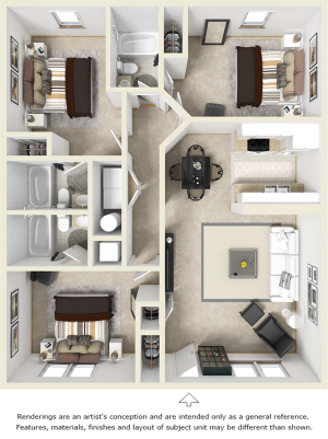 3-3 Flat floor plan