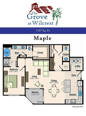 One Bedroom Floorplan