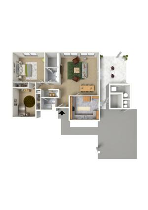 2 Bedroom Duplex Floor Plan | Hickam Air Force Base Housing | Hickam Communities