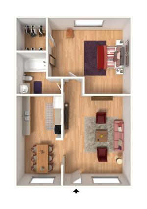 A-1 3D Furnished View