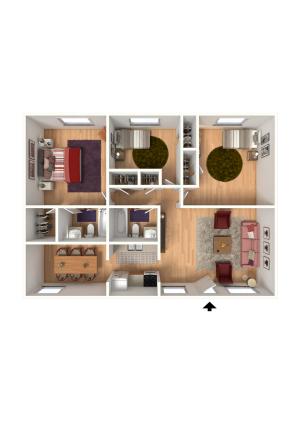 C-4 3D Furnished View