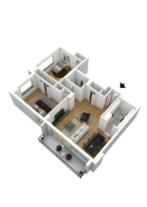 2 Bedroom 1 Bath