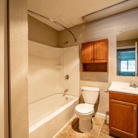 Renovated Bathroom | Apartments for Rent Nashua NH | Hilltop by Princeton Apartments