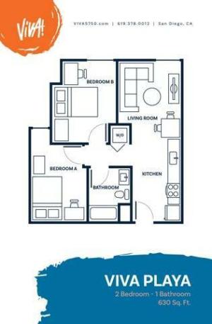2BR/1BA - Viva Playa