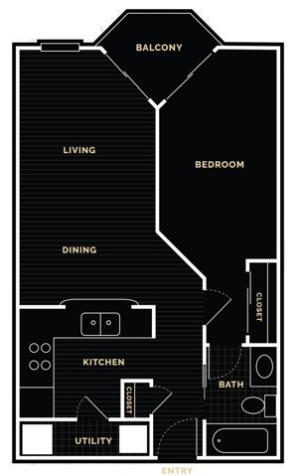 One Bedroom Floor Plan