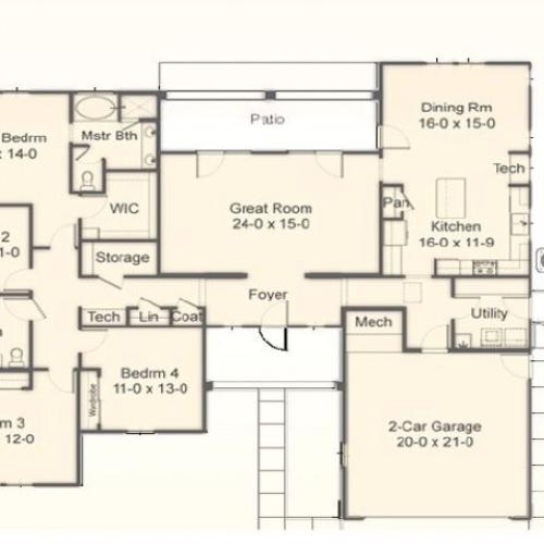 Tempe Model 3 Bed Apartment Soaring Heights Communities at Davis