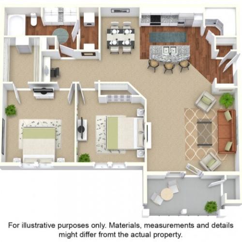 Teague Style 3 2 Bed Apartment Kelly Farms Apartments
