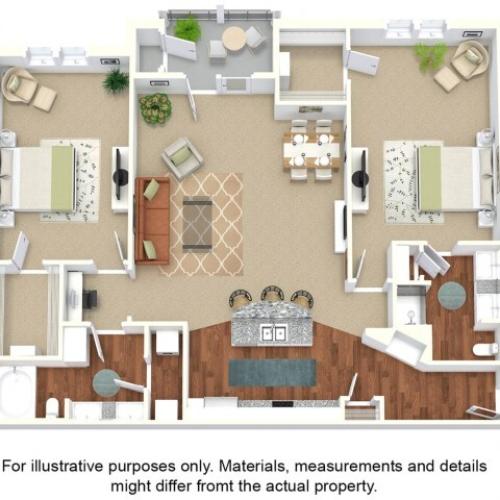 Kiernan Style 3 1 Bed Apartment Kelly Farms Apartments Columbia