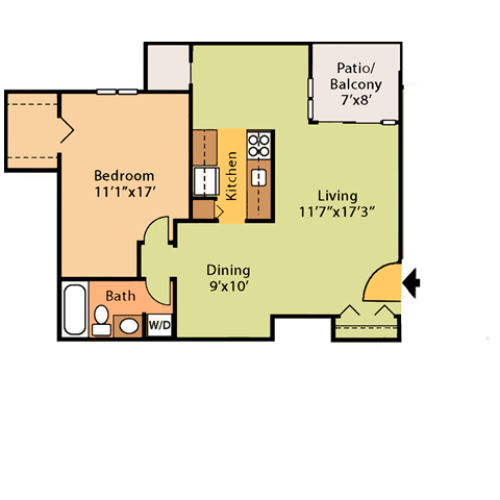 2BR/2BA 978 2 Bed Apartment Seneca Village