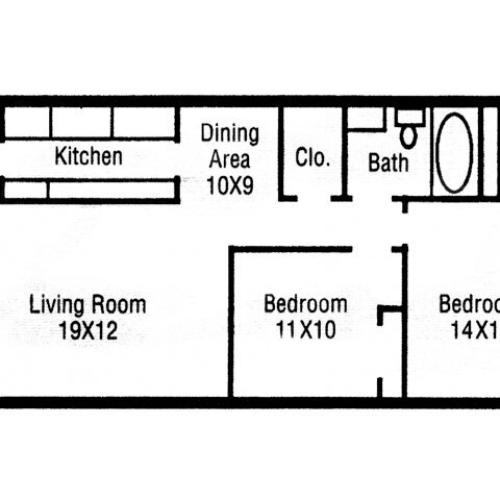 3 Bedroom 1 Bath 3 Bed Apartment COPPER CROFT APARTMENTS, LLC