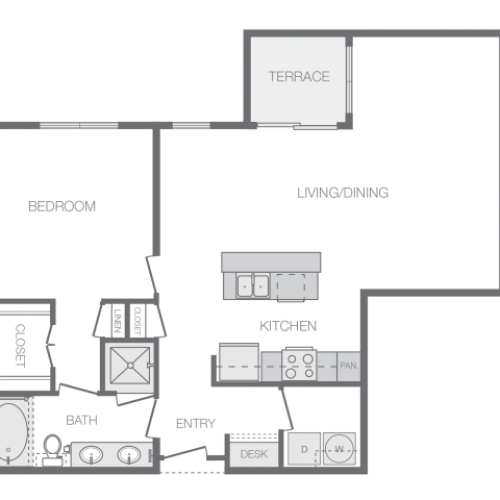 M 2 Bed Apartment Hanover Rice Village