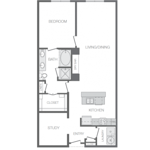 C 1 Bed Apartment Hanover Rice Village
