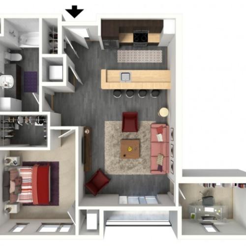 1A 1 Bed Apartment 1505 Apartments