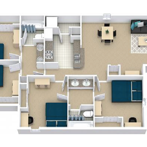 4x2 Floor Plan