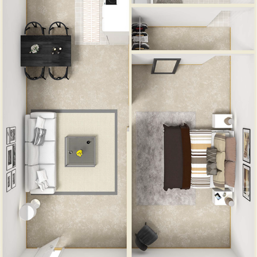 Sophomore 1 bedroom 1 bathroom floor plan